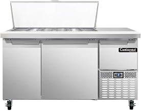 CRA60-18M Mighty Top Refrigerated Base Sandwich Unit, 60" W, With 18 Pan Openings