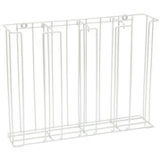 Lid and Cup Dispenser Cup and Lid Rack White 4-Compartment Steel Wire - 20 1/2"L x 5"D x 16"H by HUBERT – Wire, White, Model TH003W
