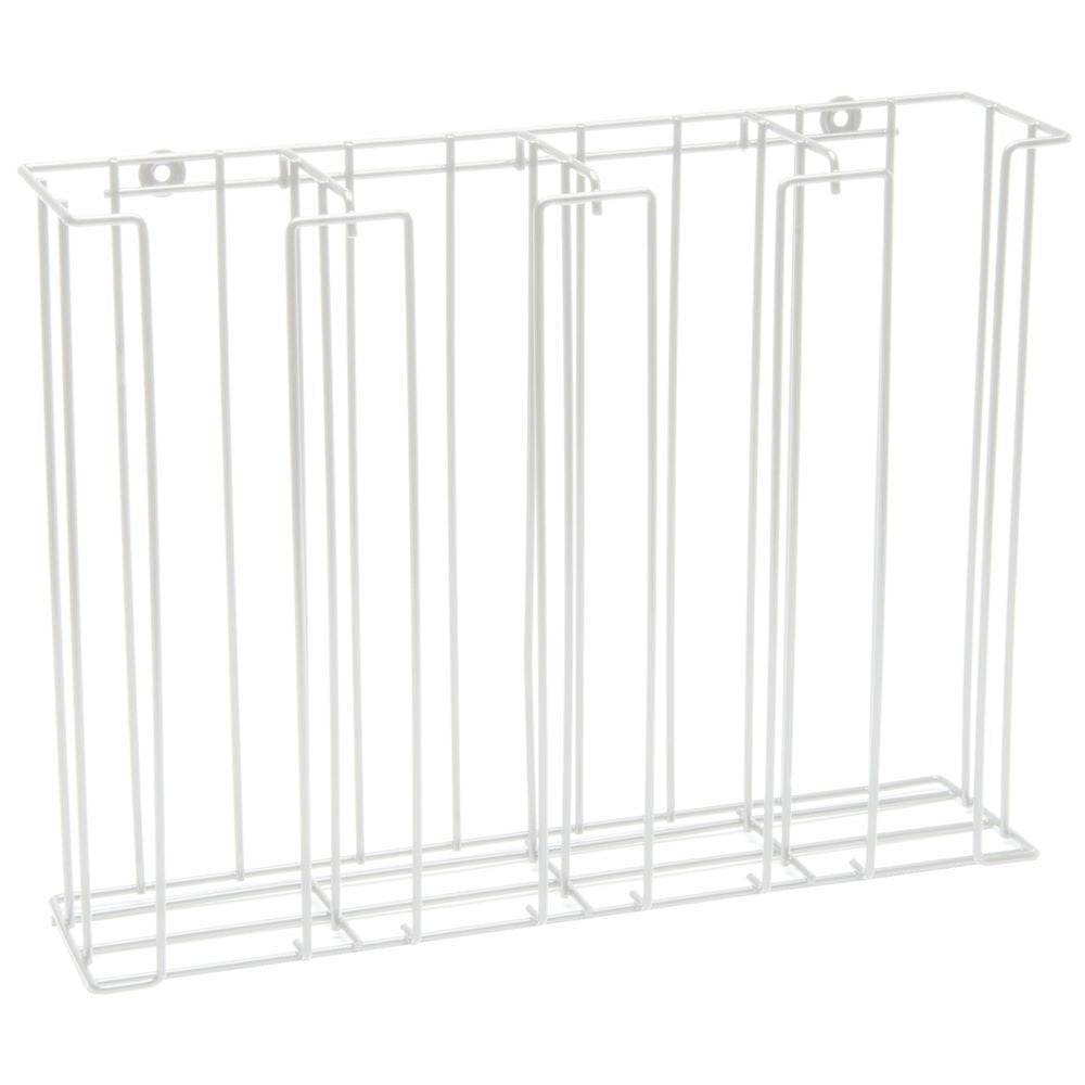 Lid and Cup Dispenser Cup and Lid Rack White 4-Compartment Steel Wire - 20 1/2"L x 5"D x 16"H by HUBERT – Wire, White, Model TH003W