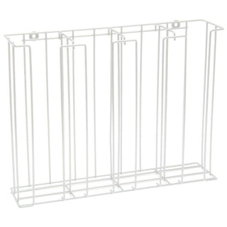 Lid and Cup Dispenser Cup and Lid Rack White 4-Compartment Steel Wire - 20 1/2"L x 5"D x 16"H by HUBERT – Wire, White, Model TH003W