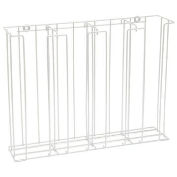 Lid and Cup Dispenser Cup and Lid Rack White 4-Compartment Steel Wire - 20 1/2"L x 5"D x 16"H by HUBERT – Wire, White, Model TH003W