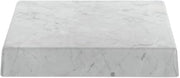 HUBERT Marble Look Display Riser Square White - 12" L x 12" W x 2" H