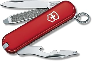 Victorinox Rally Swiss Army Knife, 9-Function Pocket Knife, Multi Tool, Red
