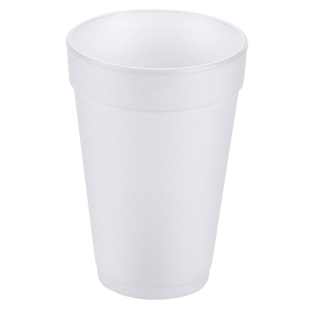Drink Foam Cups by DCC – 12 oz, 12.0 ounces, Foam, White, Pack of 12