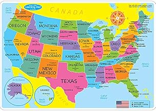 10PK US MAP LEARNING MAT 2 SIDED