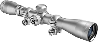 Barska Crosshair Reticle Rifle Scope for .22 Plinking & Rimfire Rifles - Optimal Precision with Rings for Shooting, Hunting, Target Practice