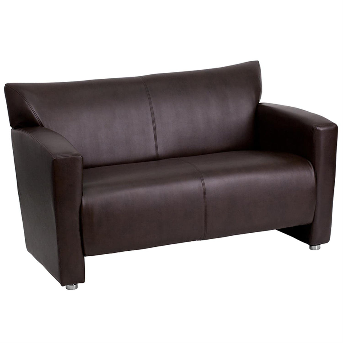 HERCULES Majesty Series Reception Set in Brown LeatherSoft by Flash Furniture – 3-Piece Set, Leather, Brown, Pack of 3, Model 222-SET-BN-GG