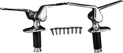 Duravit Scharnierpaar zu WC Sitz paßt nur zu 1930, Chrom, bis Oktober 2003, 0061081000