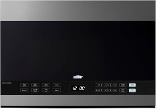 Summit 24” Over The Range Microwave, Stainless Steel - MHOTR243SS | 1.4. cu.ft. Capacity, Built-In Microwave, Complete Microwave and Range Hood Ventilation in One Unit