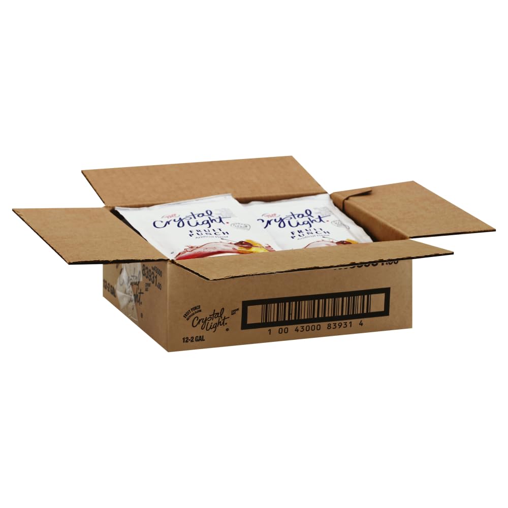 Fruit Punch 12 Envelopes Per Case - Each Makes 2 Gallons by Crystal Light – 8 Ounces, Pack of 12, Model 83931