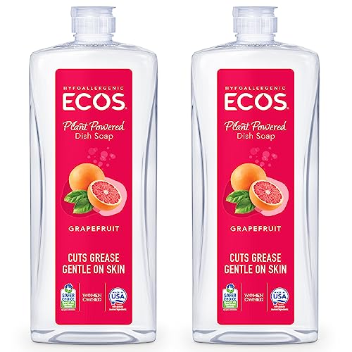 ECOS Grapefruit / 50 Fl Oz (Pack of 2) / 2 Dish Soap
