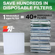 K&N 23.4" x 23.4" x 0.8" / Merv 13 / 1 Furnace Filters