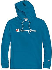 Champion Men's Heavyweight Jersey Hoodie, Deep Hotline Blue, Medium