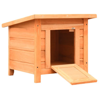 Cat House Solid Pine & Fir Wood 19.7"x18.1"x17. by vidaXL – Medium, Fir Wood, Brown, Model 170640
