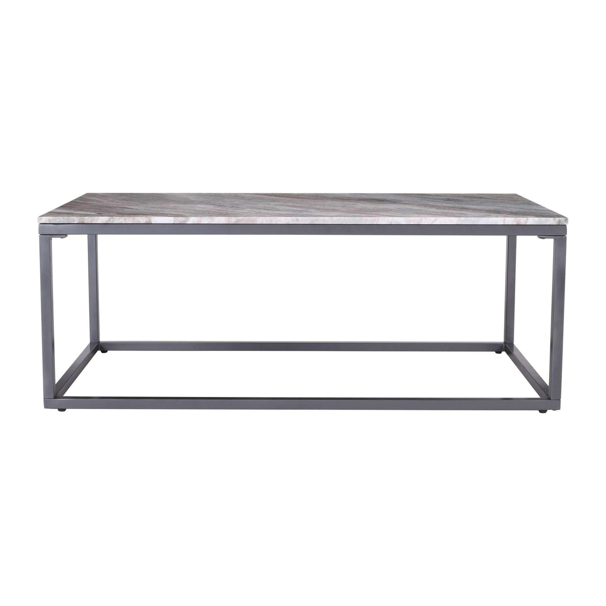 Wynn 48" Modern Luxe Solid Marble Coffee Table by Jofran Inc. – Marble, Grey Marble, Model 2568-1