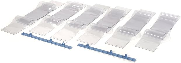 Global Industrial Clearway Doors 786146 3'W x 7'H Pedestrian Strip Door Curtain Kit