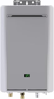 Rinnai RE199eN Non-Condensing Natural Gas Tankless Water Heater | 9.8 GPM, 199k BTU, Outdoor Installation, Endless Hot Water, Energy Efficient, Save Space