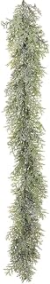 6ft Iced Cedar Artificial Garland -Green/Clear (Pack of 4)