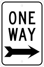 Reflective Aluminum Sign - ONE Way Right Arrow - .080IN Thick,