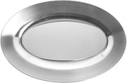 HUBERT Silver Serving Tray Oval Stainless Steel -11 3/4"L x 7 3/4"W