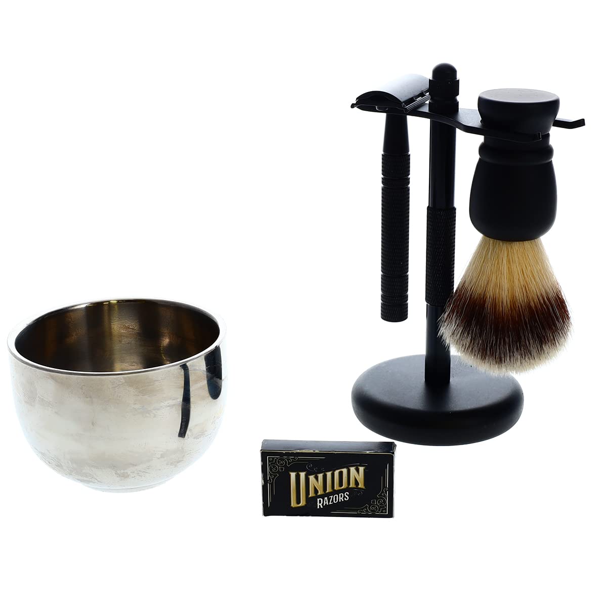 Union Razon Mens Shaving Kit 5-Piece Gift Set With Razor Essentials and Replacement Blades by Union Razors – Multicolor, Model MBGS1