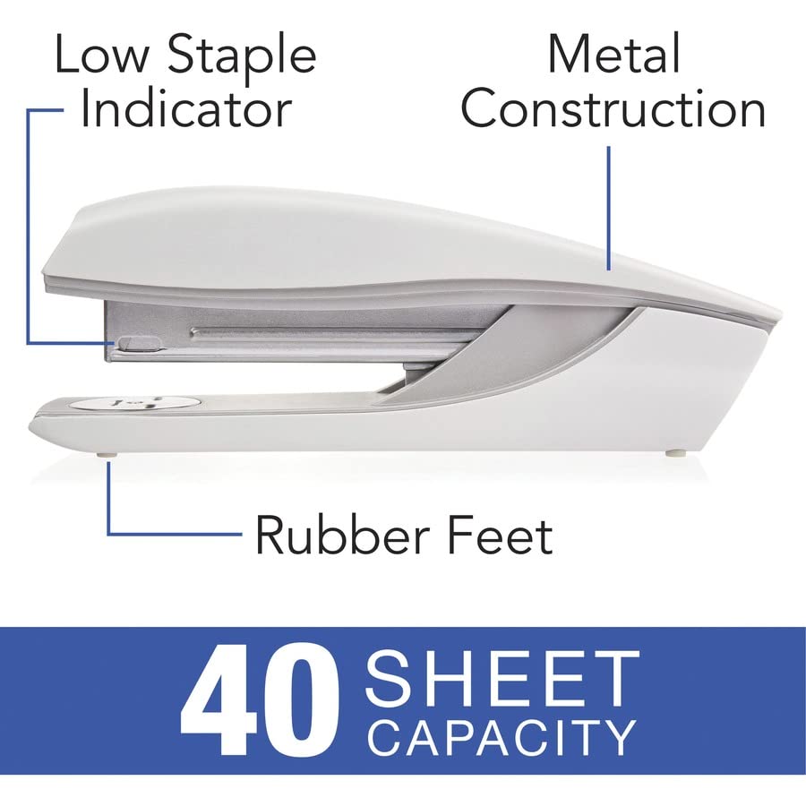 Stapler, NeXXt Series Style, Desktop Stapler, 40 Sheet Capacity, White () by Swingline – Plastic, White, Model 55657004