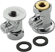 Krowne 21-452L Heavy Duty Coupling Flanges, Built-in Shut-Off Valves, Adjustable Centers, 1/2" NPT Female Inlet, Fits All Royal Series faucets