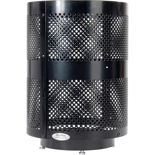 Global Industrial Black / Industrial / 36.0 gallons Outdoor Trash Cans