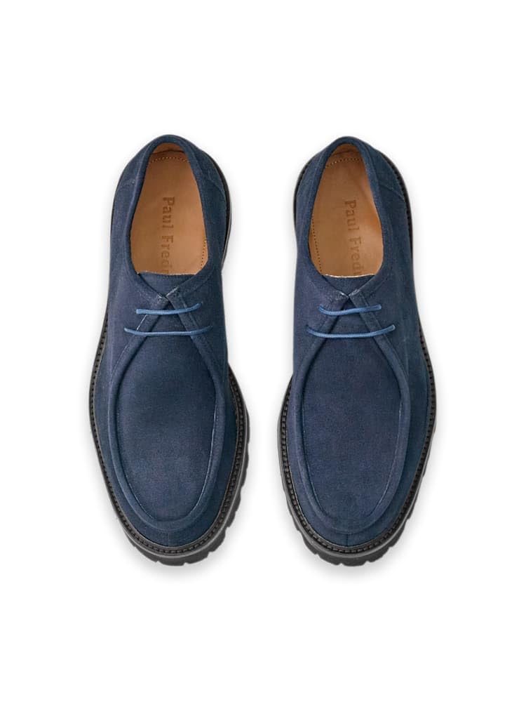 Men's Curtis Boot Navy 8.5M by Paul Fredrick – 8.5, Suede, Navy, Model FMW185A