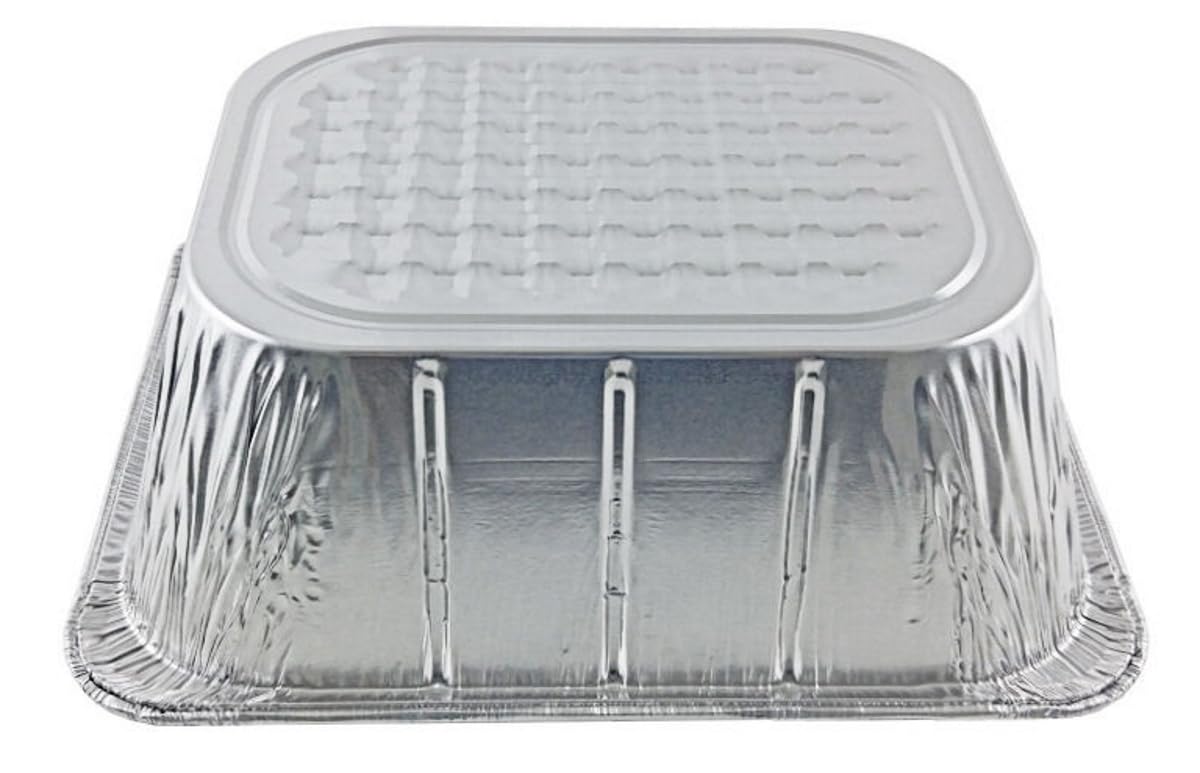 Half-Size (1/2) Extra-Deep Aluminum Foil Steam Table Pan (pack of 60) by Handi-Foil – Aluminum, Model 2014-50-100