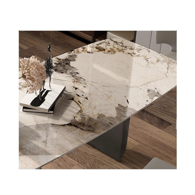 Mesa De Jantar Rock Plate Dining Table Modern Simple Home Restaurant Rectangular Diner Table by JOYNOW – One Size, 240x100x75cm, Model 8524