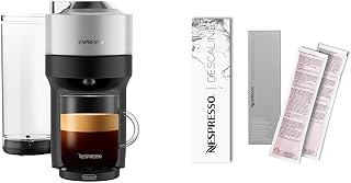 Nespresso Vertuo Pop+ Deluxe Coffee and Espresso Maker by De'Longhi, Silver Descaling Kit