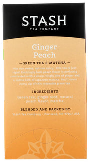 Tea Green Ginger Peach Matcha (Pack of 2) by Stash – 18 Count, Model 00931345