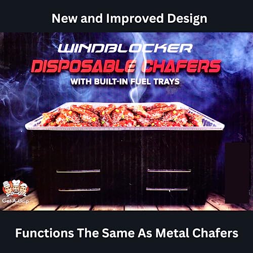 WindBlocker 30 / Std. Chafer Frame Size (Holds Full Water/Food Pan) / Black Chafing Dishes