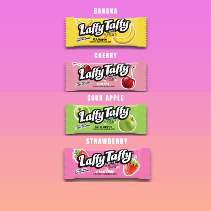 Candy, Assorted Fruit Flavored, 145 Pieces, Pack of 2 | Sour Apple | Cherry | Strawberry | Banana by Laffy Taffy – 49.3 Ounce (145 Count) (Pack of 2), Assorted, Model CNLTFT145