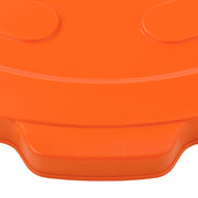 55 Gallon Plastic Trash Can Lid by Global Industrial – 27-1/2" Diameter x 2-1/2"H, 55.0 gallons, Polyethylene Resin, Bright Orange, Model 240465BOR