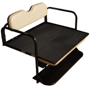 Club Car Precedent/Onward/Tempo Golf Cart Flip Folding Rear Seat Kit | Compatible with 2004-Up Models (Buff) by Performance Plus Carts – Vinyl, Buff, Model Does Not Apply