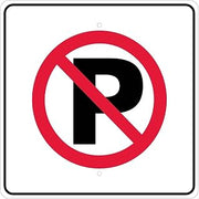 National Marker Parking Signs; Graphic, No Parking Symbol, 24X24, .080 Egp Ref Aluminum (TM205J)