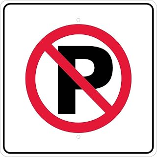 National Marker Parking Signs; Graphic, No Parking Symbol, 24X24, .080 Egp Ref Aluminum (TM205J)