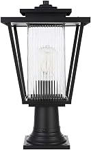 York One Light Outdoor Post Mount Black