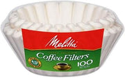 Melitta Junior Basket Coffee Filters White 100 Count