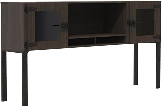 Safco 72" Hutch with Glass Doors & Supports