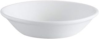 CAC China EVT-11 Elegant Everest 5.5 oz Fully Glazed Porcelain Round Fruit Dish, 4-3/4" Diameter by 1-1/8", Bone White (Box of 36)