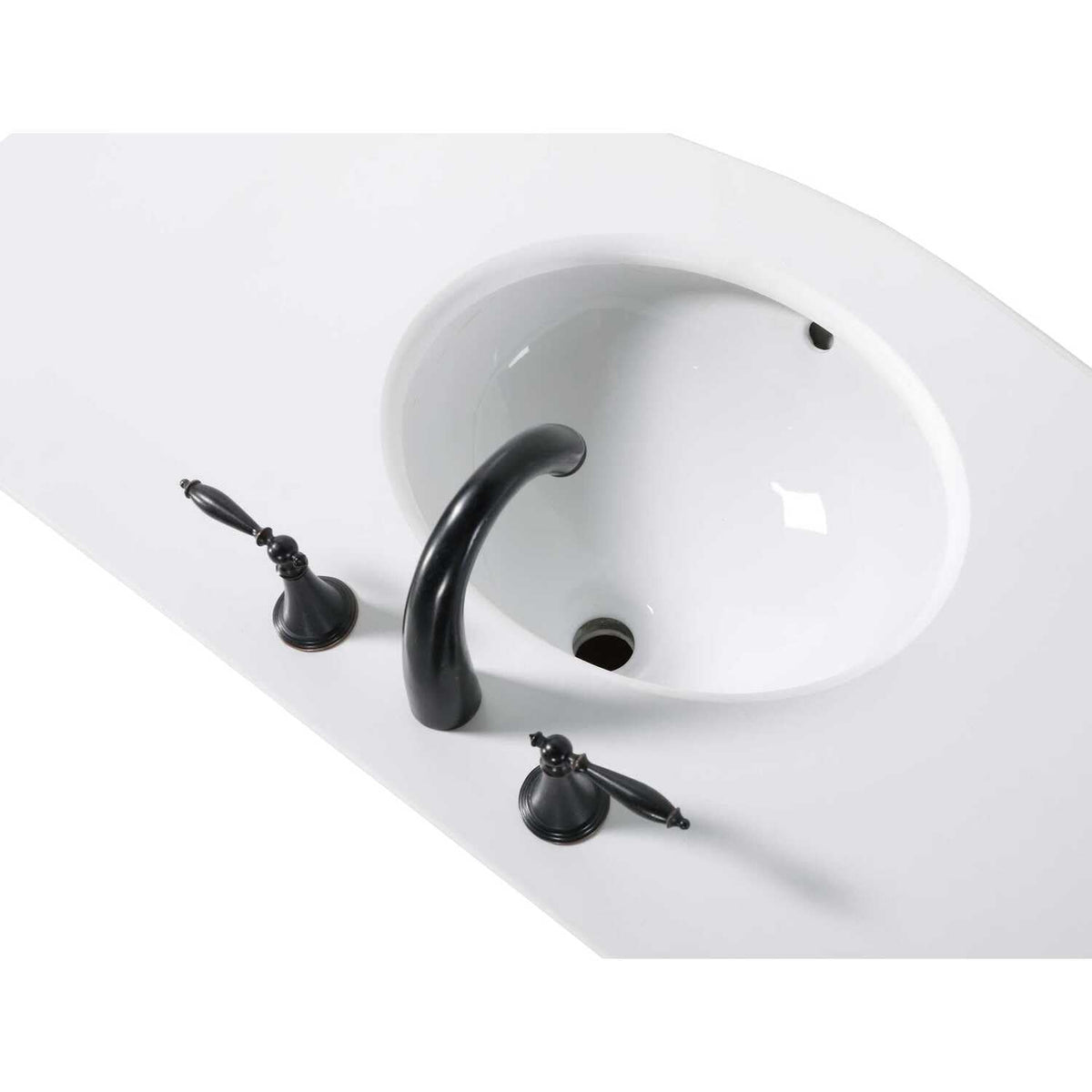 54" Single Bathroom Vanity in Antique White by Elegant Kitchen and Bath – unspecified, Aluminum, White, Model VF10154AW-VW
