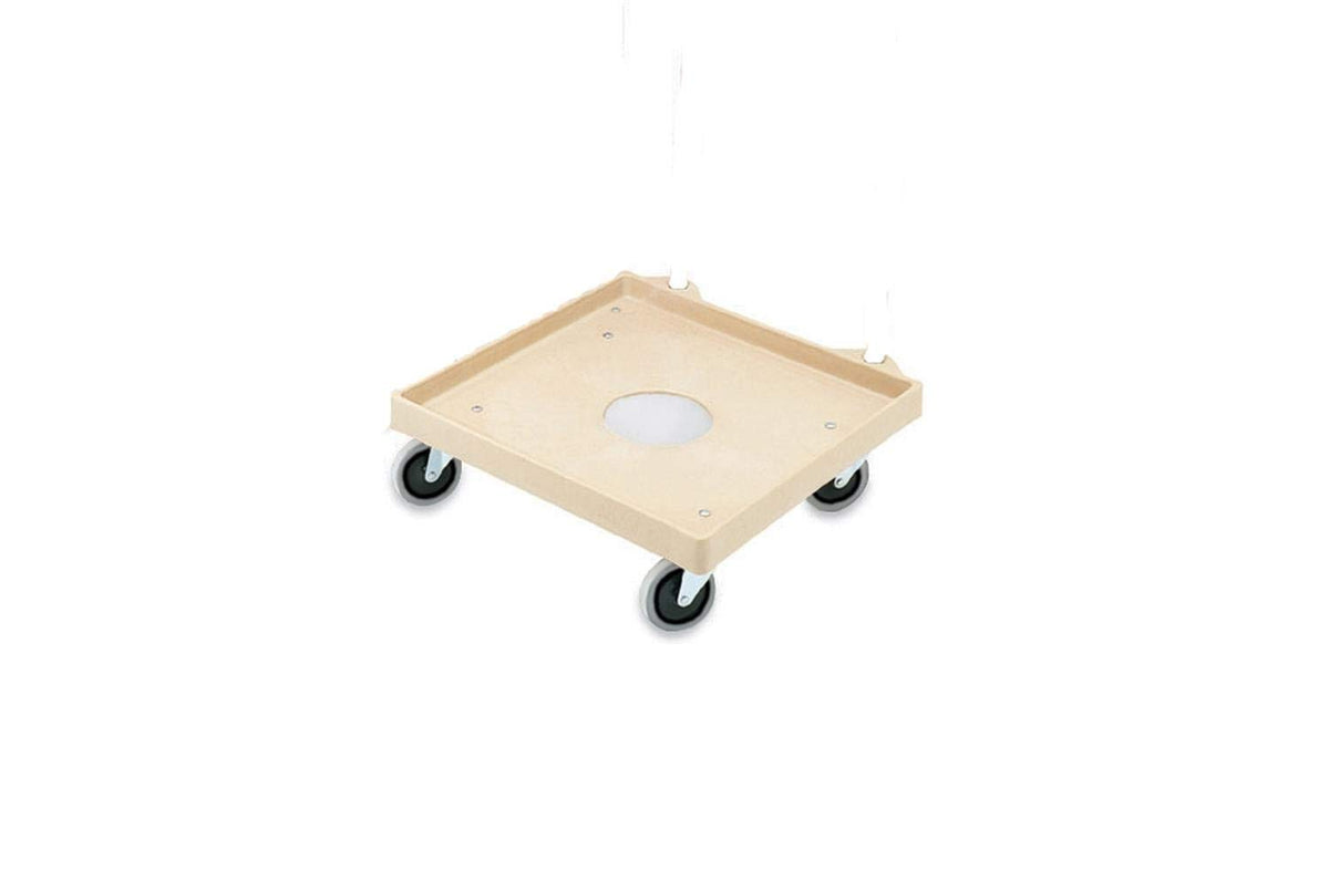 Plastic Rack Dolly w/ 4 Swivel Casters by Vollrath – 20 x 20 x 7.5 inches, Plastic, Beige, Model IGL33
