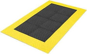 Notrax Antifatigue Runner, Black, YllwBrdr, 3x10ft