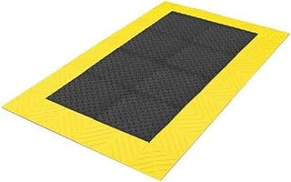Notrax Antifatigue Runner, Black, YllwBrdr, 3x10ft