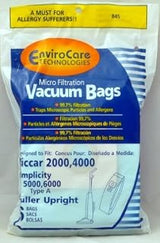 2000, 4000 Simplicity 5000, 6000 Type A Vacuum Bags by Riccar