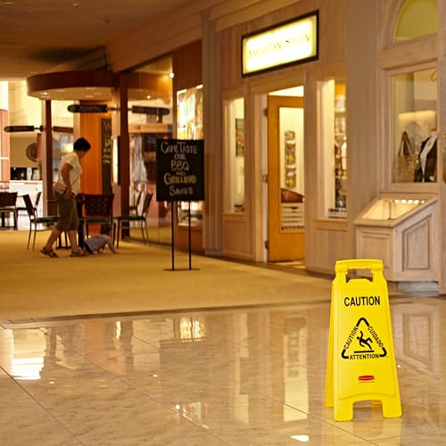 Rubbermaid Commercial Products Yellow 2-Sided / 26 inch / Caution Sign Signs