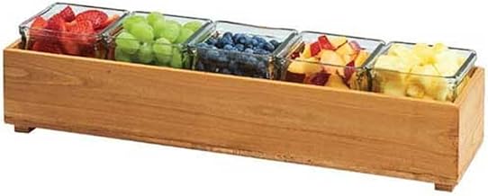 Cal Mil Madera Stacking Box, 20 x 5 x 3.25 inch - 1 Each.